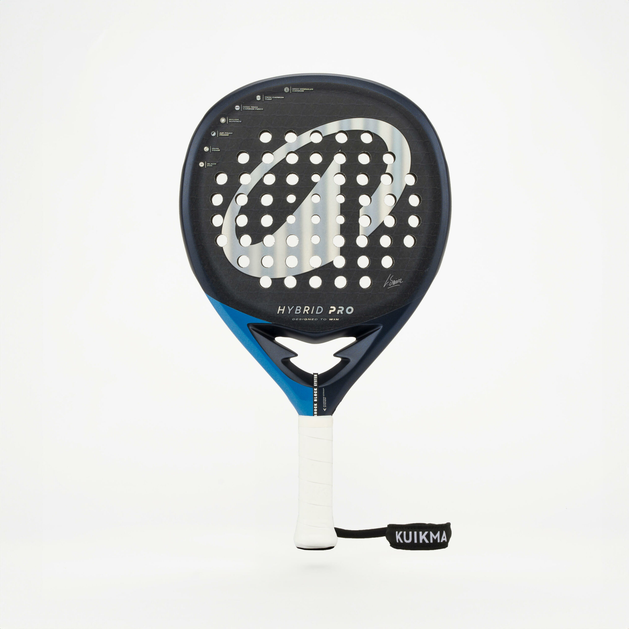 Raquette+de+padel+adulte+Kuikma+Hybrid+Pro+avec+Custom+Strap+System
