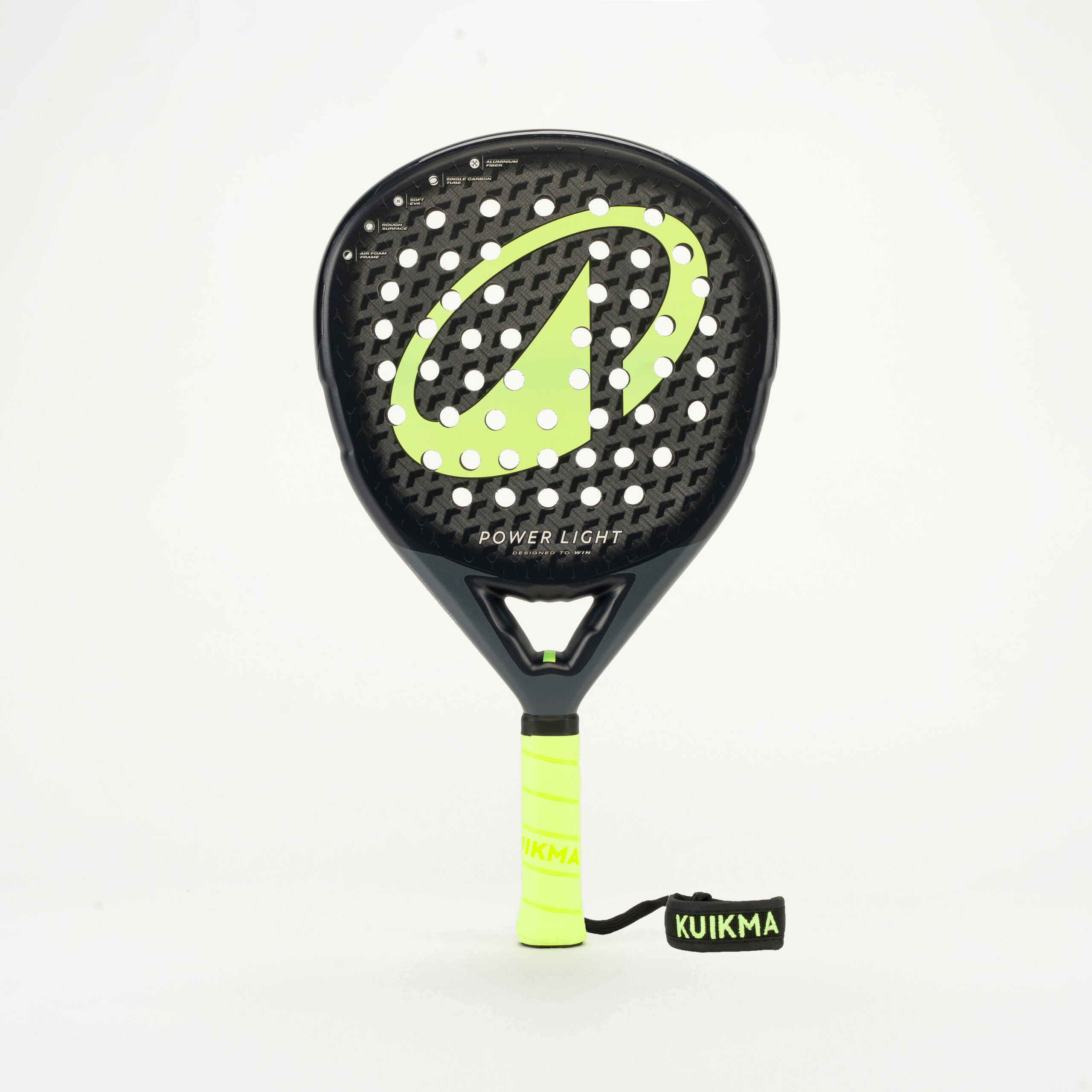 Raquette+de+padel+Kuikma+PR+Power+Light+Noir+Gris+Jaune